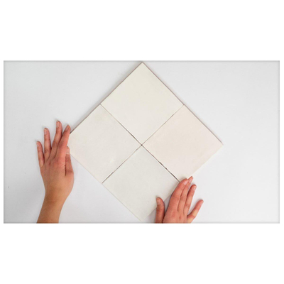 VTwonen Craft Wandtegel 13x13cm 12mm witte scherf Egg White Mat 0.38M² - OUTLET UDEN