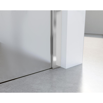 Fortifura Galeria inloopdouche - 40x200cm - mat glas - wandarm - chroom