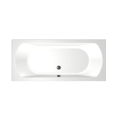 Xenz Lagoon ligbad - 180x80cm - met overloop - zonder afvoer - Acryl Wit