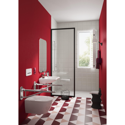 Villeroy en Boch Omnia Vita wastafel met kraangat en overloop 60x49cm wit