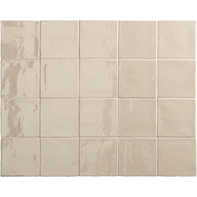 SAMPLE By Goof Wandtegel Oud Hollandse witjes oud ivoor Vintage Glans Ivoor Wit