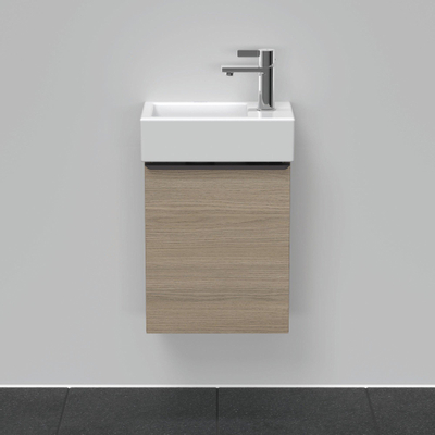 Duravit D-Neo wastafelonderkast 36.4x44x22.2cm Linksdraaiend 1 deur Eiken (terra) Mat