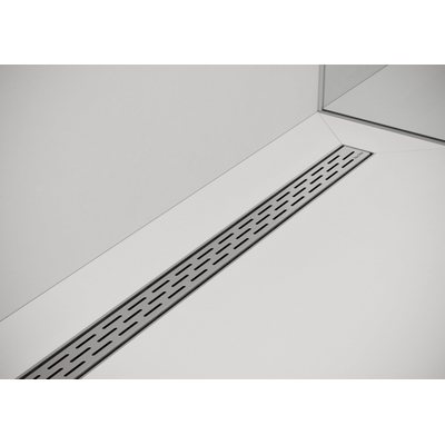 Easy Drain Compact afvoergoot 6x80cm enkele plaat met zijuitloop 50mm RVS TWEEDEKANS