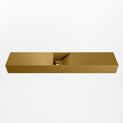 Mondiaz TYNE Fontein - 120x23x12cm - wasbak midden - zonder kraangaten - solid surface - Oro