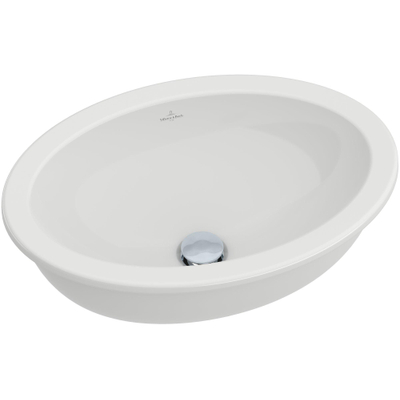 Villeroy en Boch Loop en Friends onderbouwwastafel 48.5x32.5cm met overloop zonder kraangat ceramic+ wit