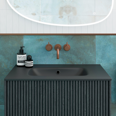 Crosswater MPRO Wastafelkraan inbouw - uitloop 19cm - met inbouwdeel - geborsteld brons