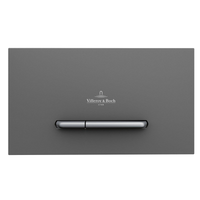 Villeroy & Boch Viconnect bedieningsplaat E300 DF frontbediend 25.3x14.5cm kunststof antrciet/matchroom OUTLETSTORE