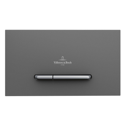 Villeroy & Boch Viconnect bedieningsplaat E300 DF frontbediend 25.3x14.5cm kunststof antrciet/matchroom