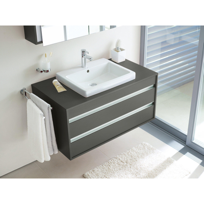 Duravit Vero inbouwwastafel 55x46.5cm met kraangat en overloop met wondergliss wit