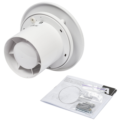 Sanivesk Design Ventilator - Ø10 - Timer- Vochtsensor - Rond - Wit