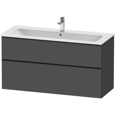 Duravit D-Neo wastafelonderkast 121x62.5x46.2cm 2 lades Grafiet Mat