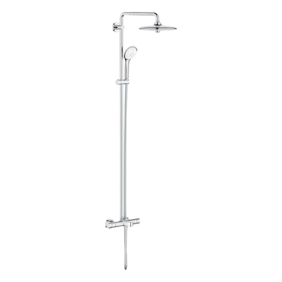 GROHE Euphoria Regendoucheset Opbouw - badkraan - hoofddouche 26cm - massage handdouche rond - chroom OUTLETSTORE