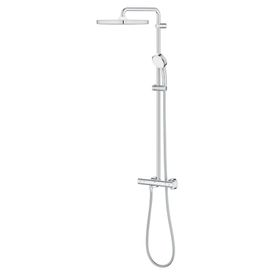 GROHE Tempesta Cosmopolitan Cube Regendoucheset opbouw - hoofddouche 25cm - handdouche rond - thermostaatkraan - chroom