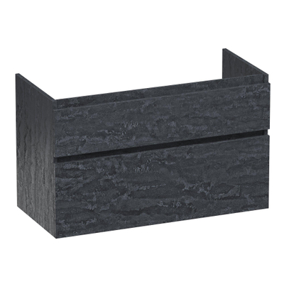 BRAUER Delight wastafelonderkast - 100x46x60cm - 2 softclose lades - greeploos - 1 sifon uitsparing - Damascus