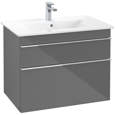 Villeroy & Boch Venticello wastafelonderkast 75.3x59cm 2x lade glossy grey