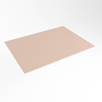 Mondiaz TOP 51 Topblad - 70x51x0.9cm - geschikt voor afdekplaat - Solid surface - Rosee