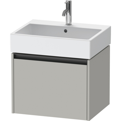 Duravit Ketho 2 wastafelonderbouwkast met 1 lade 58.4x46x44cm met greep antraciet betongrijs mat