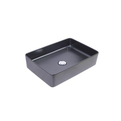 Wiesbaden Link waskom rechthoekig 35x50x12 cm keramiek mat zwart