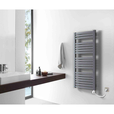 HR badmeubelen Base Elektrische Designradiator - 56.5x6.6x121cm - aansluiting rechtsonder - 300 Watt - wit mat