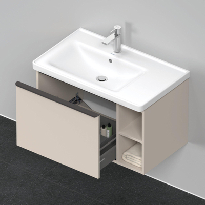 Duravit D-Neo wastafelonderkast 78.4x44x45.2cm 1 lade met softclose Taupe Mat