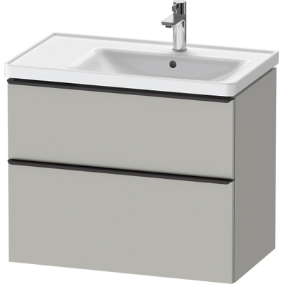 Duravit D-Neo wastafelonderkast 78.4x62.5x45.2cm 2 lades Betongrijs Mat