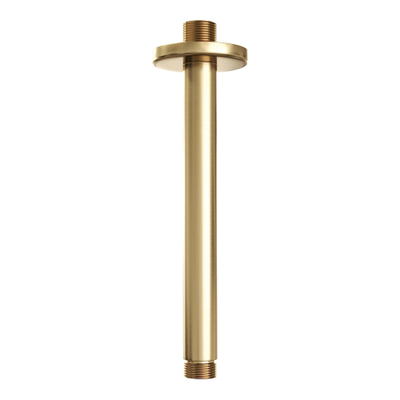 BRAUER Gold Edition Thermostatische Regendouche inbouw - drukknoppen - SET 54 - 30cm hoofddouche - plafondarm - staaf handdouche - doucheslang - wandaansluitbocht - goud geborsteld PVD