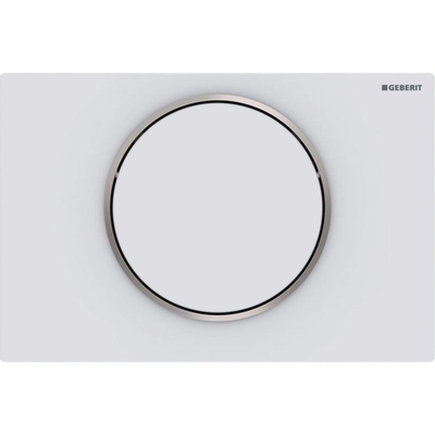 Geberit Sigma10 bedieningsplaat - 2-toets spoeling - ronde knop - matwit/easy-to-clean