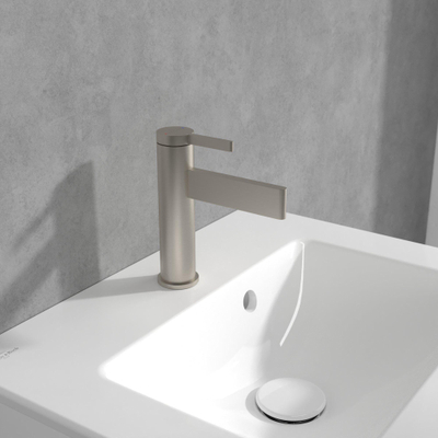 Villeroy & Boch Dawn Eengreeps wastafelkraan - Matt Brushed Nickel (RVS)