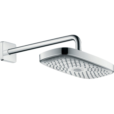 Hansgrohe Raindance Select E hoofddouche E300 2jet met douchearm 39cm 30x16cm EcoSmart wit/chroom