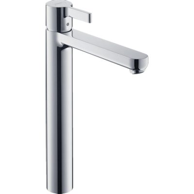 Hansgrohe Metris S verhoogde wastafelkraan Highriser chroom