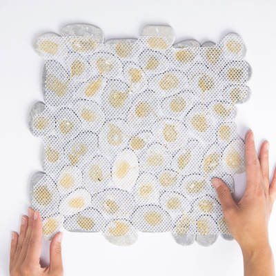 The Mosaic Factory Natural Stone mozaïektegel - 30.5x30cm - wand en vloertegel - Organisch - Marmer Grey Mat