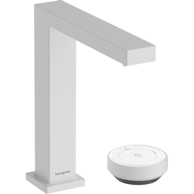 Hansgrohe Tecturis E Wastafelmengkraan - open plug - 15.8cm uitloop - mat wit