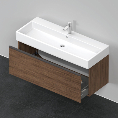 Duravit D-Neo wastafelonderkast 118.4x44x44.2cm 1 lade Noten (donker) Mat