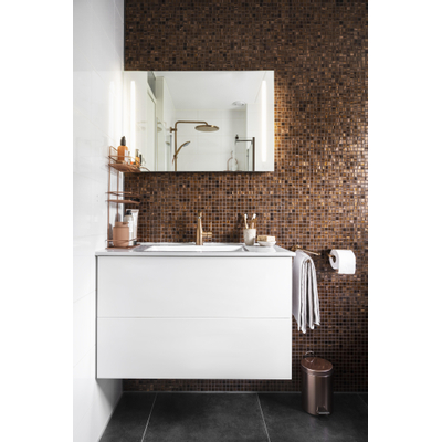 GROHE Essence New Wastafelkraan Opbouw - uitloop 11.4cm - M-size - hoge draaibare uitloop - waste - EcoJoy - brushed warm sunset