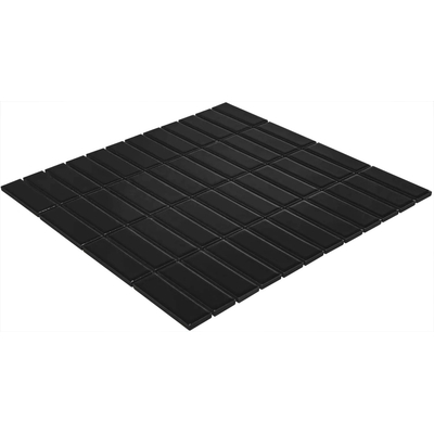 The Mosaic Factory Paris mozaïektegel - 30x30cm - wand en vloertegel - Rechthoek - Porselein Black Mat