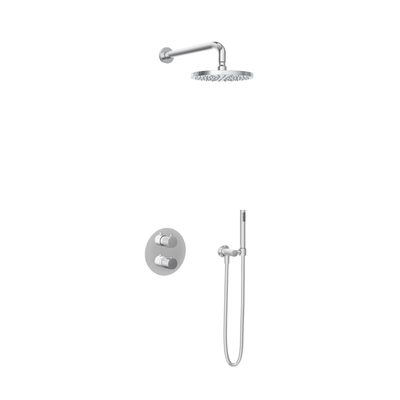 Hotbath Get together IBS1A Regendoucheset inbouw - 35cm wandarm - 20cm ronde hoofddouche - staafhanddouche - chroom