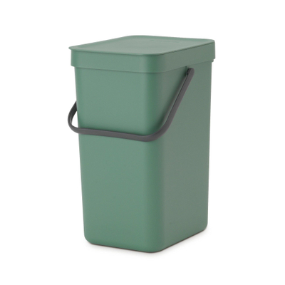 Brabantia Sort & Go Afvalemmer - 12 liter - hengsel - met beugel - fir green