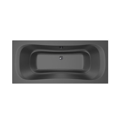 Xenz Nassau ligbad - 200x90cm - met overloop - zonder afvoer - Acryl Ebony mat