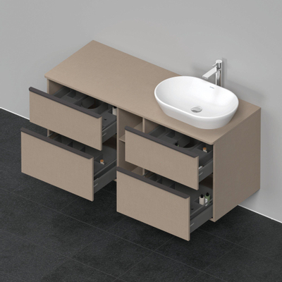 Duravit D-Neo wastafelonderkast 140x66.4x55cm 4 lades Linnen Mat