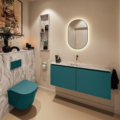 MONDIAZ TURE-DLUX 120cm toiletmeubel Smag. EDEN wastafel Glace positie midden. Zonder kraangat.