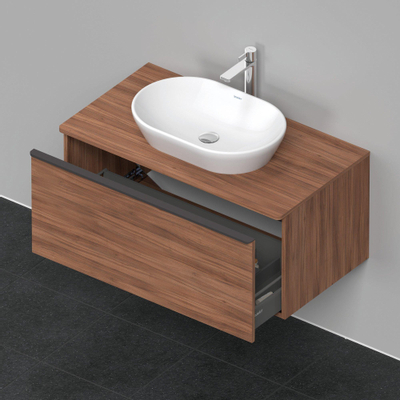 Duravit D-Neo wastafelonderkast 100x45.9x55cm 1 lade Noten Mat