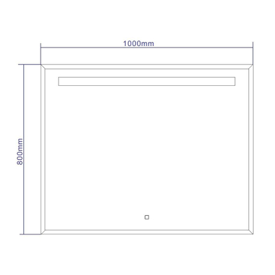Best Design Black Miracle LED spiegel B100 x H80cm