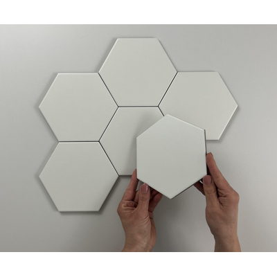 Cifre Ceramica Hexagon Timeless wand- en vloertegel - 15x17cm - 9mm - Zeshoek - Wit mat