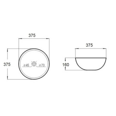 Best Design Rema waskom doorsnede 37.5cm hoogte 16cm