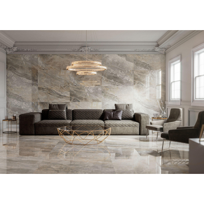 Cifre Ceramica Luxury wand- en vloertegel - 60x120cm - gerectificeerd - Natuursteen look - Beige gepolijst (beige)