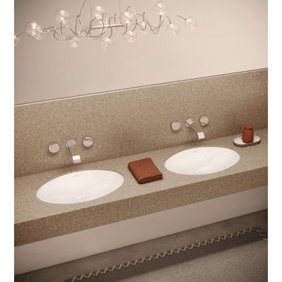 Villeroy & Boch Evana Onderbouwwastafel - 615 x 415 x 200 mm - glans wit Alpin (wit) - met overloop
