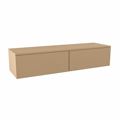 Mondiaz ALAN MODULE Wastafelonderkast - 140x45x30cm - 2 lades - push to open - Oro