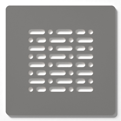 ZEZA Grade douchebakrooster - 13x13cm - Cemento (grijs)