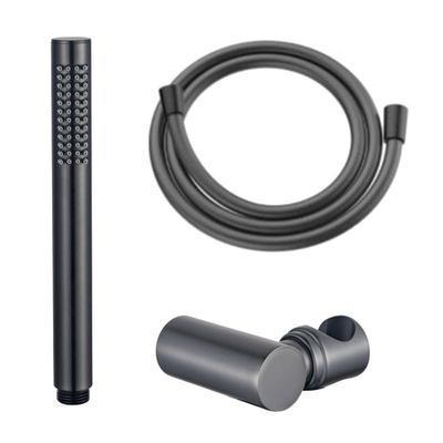 FugaFlow Eccelente Sobrado Badkamer handdoucheset incl staafhanddouche - houder - slang glad gunmetal PVD