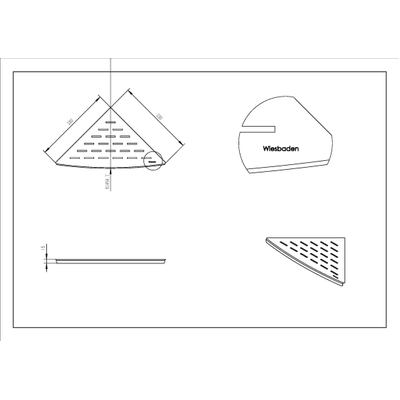 Wiesbaden InWall hoekplanchet 29x29 mat zwart